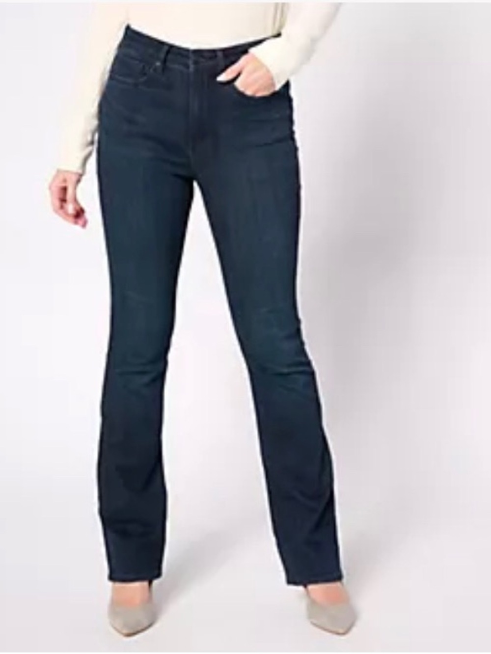 NYDJ High Rise Billie Mini Boot-Cut Jean w/ Sure Stretch - Obsidian Blue / 6